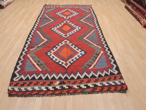 Kilim Red Runner Flat Woven 48 X 911  Area Rug 100-110581 Image 1