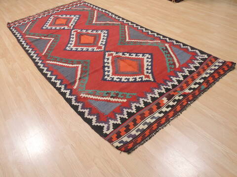 Kilim Red Runner Flat Woven 48 X 911  Area Rug 100-110581 Image 3