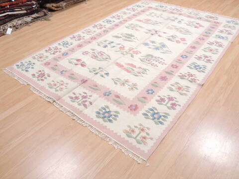 Kilim Beige Flat Woven 60 X 90  Area Rug 100-110582 Image 2
