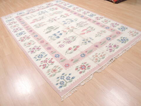 Kilim Beige Flat Woven 60 X 90  Area Rug 100-110582 Image 3