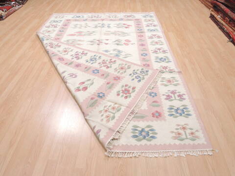 Kilim Beige Flat Woven 60 X 90  Area Rug 100-110582 Image 6