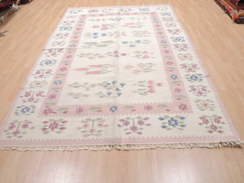 Kilim Beige Flat Woven 61 X 92  Area Rug 100-110588 Image 1