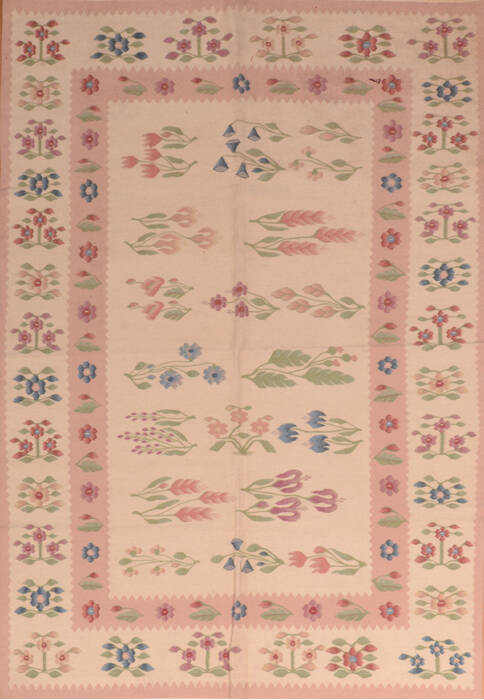 Kilim Beige Flat Woven 61 X 92  Area Rug 100-110588 Image 0