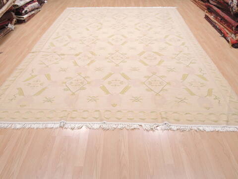 Kilim Beige Flat Woven 83 X 115  Area Rug 100-110589 Image 1