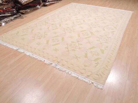 Kilim Beige Flat Woven 83 X 115  Area Rug 100-110589 Image 2