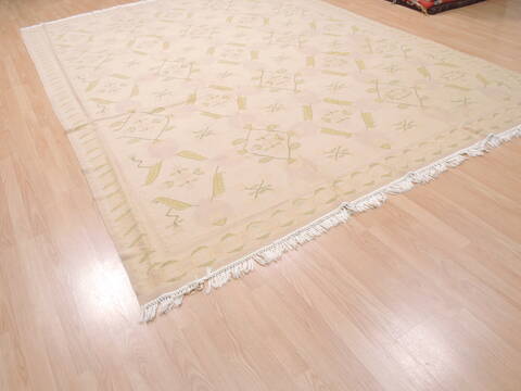 Kilim Beige Flat Woven 83 X 115  Area Rug 100-110589 Image 3