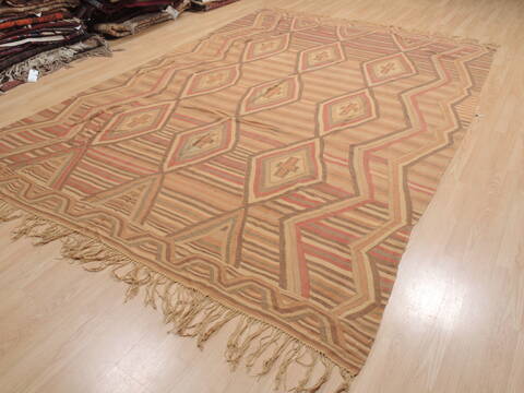 Kilim Beige Flat Woven 82 X 115  Area Rug 100-110590 Image 1