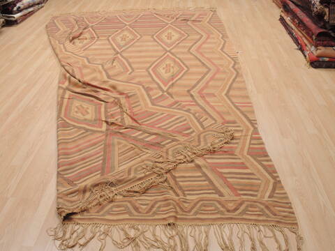Kilim Beige Flat Woven 82 X 115  Area Rug 100-110590 Image 5