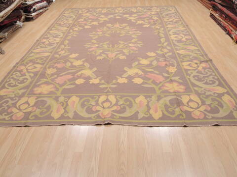 Kilim Brown Flat Woven 811 X 124  Area Rug 100-110592 Image 1