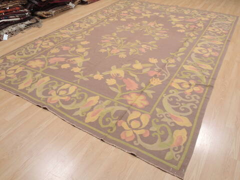 Kilim Brown Flat Woven 811 X 124  Area Rug 100-110592 Image 3