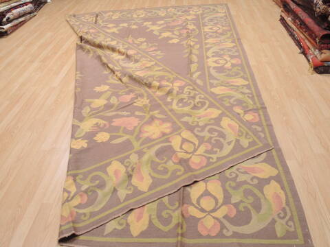 Kilim Brown Flat Woven 811 X 124  Area Rug 100-110592 Image 6