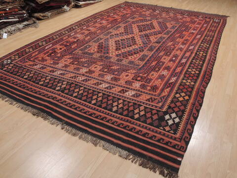 Kilim Red Flat Woven 88 X 135  Area Rug 253-110594 Image 2
