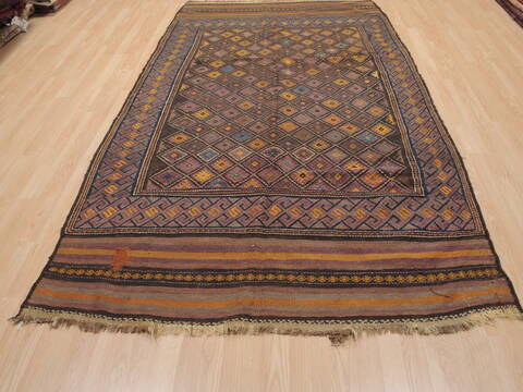 Kilim Brown Flat Woven 54 X 92  Area Rug 100-110595 Image 1