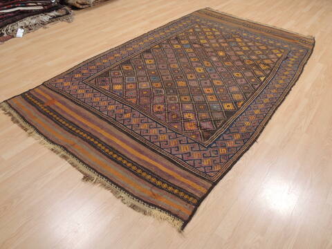 Kilim Brown Flat Woven 54 X 92  Area Rug 100-110595 Image 2