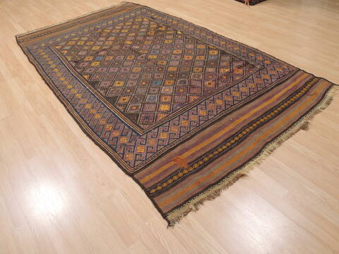 Kilim Brown Flat Woven 54 X 92  Area Rug 100-110595 Image 3