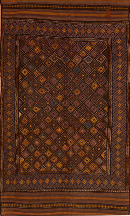 Kilim Brown Flat Woven 54 X 92  Area Rug 100-110595 Image 0