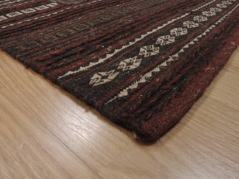 Kilim Brown Square Flat Woven 39 X 45  Area Rug 100-110604 Image 5