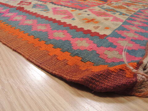 Kilim Red Runner Flat Woven 50 X 113  Area Rug 100-110606 Image 4