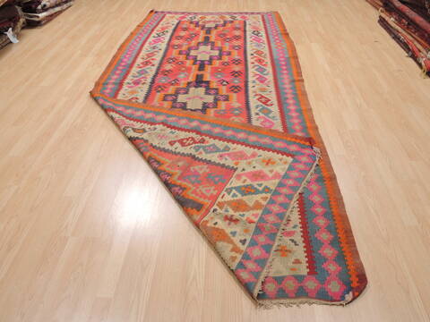 Kilim Red Runner Flat Woven 50 X 113  Area Rug 100-110606 Image 5