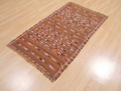 Kilim Brown Flat Woven 31 X 53  Area Rug 100-110609 Image 2