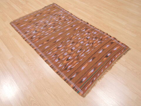 Kilim Brown Flat Woven 31 X 53  Area Rug 100-110609 Image 3
