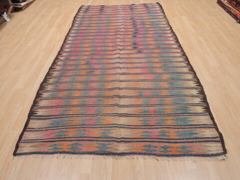 Kilim Purple Runner Flat Woven 47 X 101  Area Rug 100-110612 Image 1