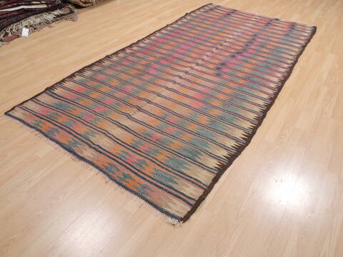 Kilim Purple Runner Flat Woven 47 X 101  Area Rug 100-110612 Image 2
