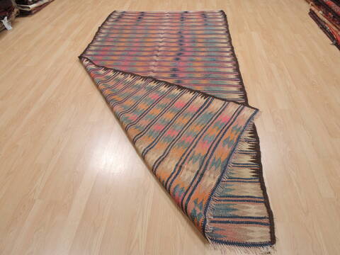 Kilim Purple Runner Flat Woven 47 X 101  Area Rug 100-110612 Image 5