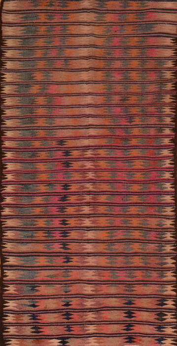 Kilim Purple Runner Flat Woven 47 X 101  Area Rug 100-110612 Image 0