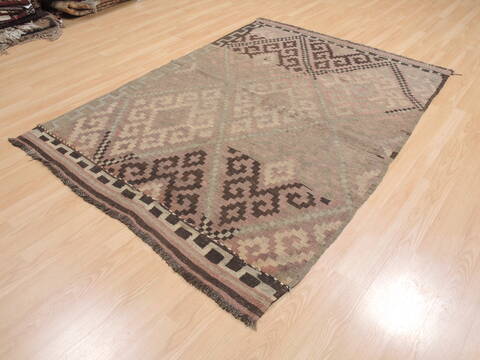 Kilim Brown Flat Woven 51 X 73  Area Rug 100-110615 Image 2