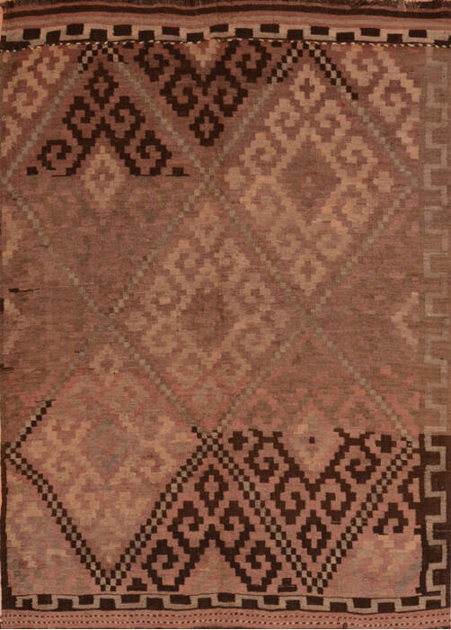 Kilim Brown Flat Woven 51 X 73  Area Rug 100-110615 Image 0