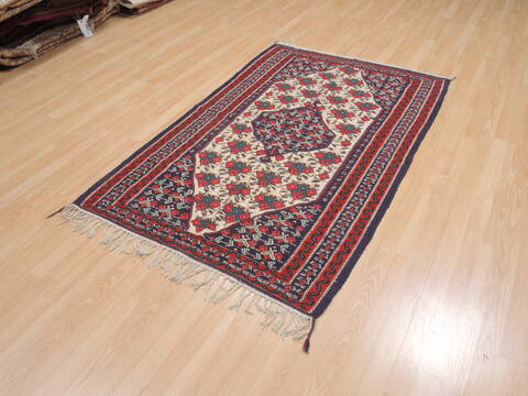 Kilim Red Flat Woven 39 X 59  Area Rug 100-110619 Image 2