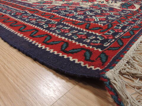 Kilim Red Flat Woven 39 X 59  Area Rug 100-110619 Image 4
