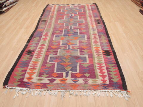 Kilim Red Flat Woven 48 X 92  Area Rug 100-110621 Image 1