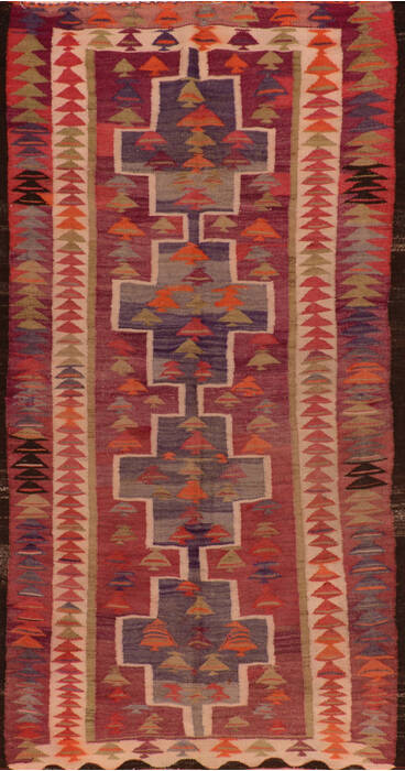 Kilim Red Flat Woven 48 X 92  Area Rug 100-110621 Image 0