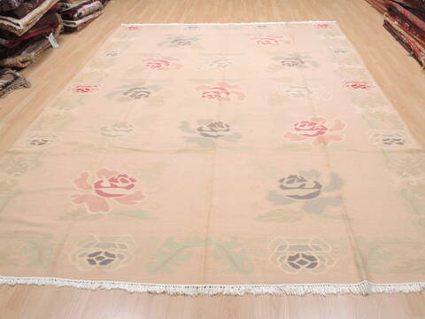 Kilim Beige Flat Woven 811 X 1110  Area Rug 100-110622 Image 1