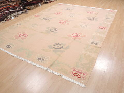 Kilim Beige Flat Woven 811 X 1110  Area Rug 100-110622 Image 2