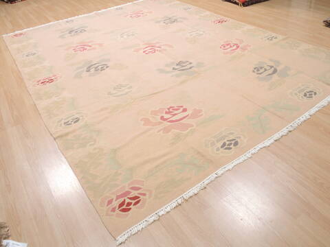 Kilim Beige Flat Woven 811 X 1110  Area Rug 100-110622 Image 3