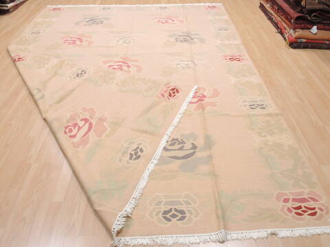 Kilim Beige Flat Woven 811 X 1110  Area Rug 100-110622 Image 5