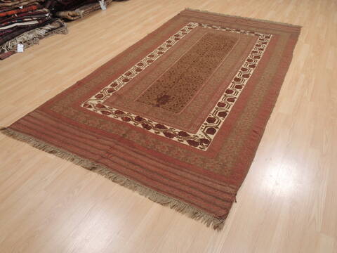 Kilim Brown Runner Flat Woven 53 X 96  Area Rug 100-110624 Image 2