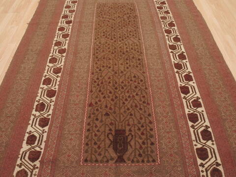 Kilim Brown Runner Flat Woven 53 X 96  Area Rug 100-110624 Image 5