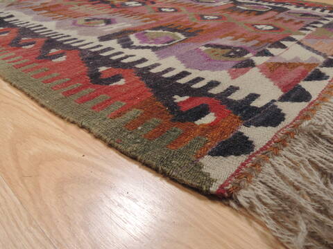 Kilim Green Flat Woven 31 X 47  Area Rug 100-110628 Image 4