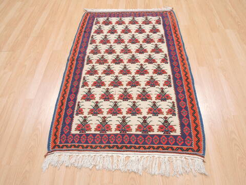 Kilim Red Flat Woven 30 X 49  Area Rug 100-110635 Image 1
