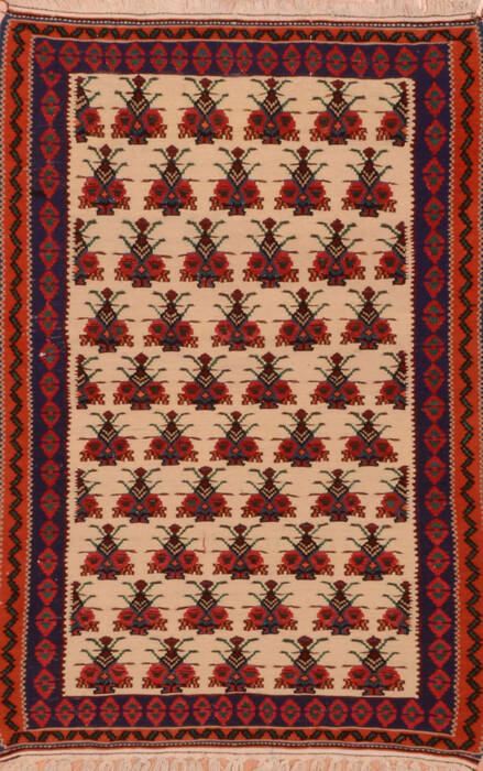 Kilim Red Flat Woven 30 X 49  Area Rug 100-110635 Image 0