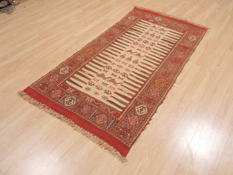 Kilim Red Flat Woven 211 X 54  Area Rug 100-110639 Image 2
