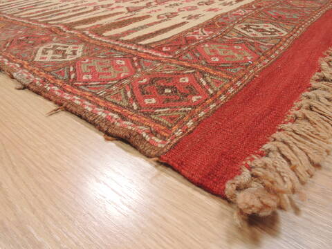 Kilim Red Flat Woven 211 X 54  Area Rug 100-110639 Image 4