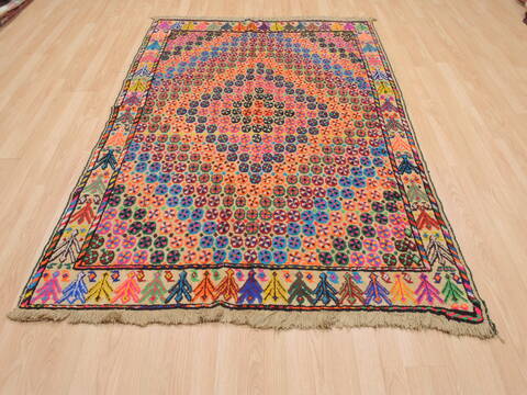 Kilim Multicolor Flat Woven 48 X 71  Area Rug 100-110641 Image 1