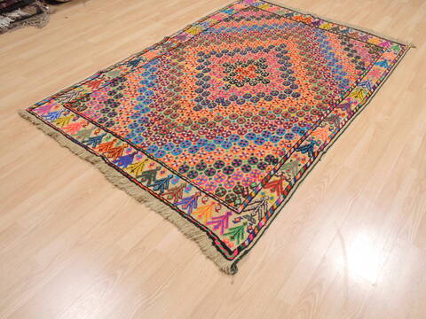Kilim Multicolor Flat Woven 48 X 71  Area Rug 100-110641 Image 2