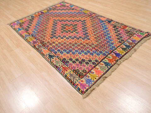 Kilim Multicolor Flat Woven 48 X 71  Area Rug 100-110641 Image 3