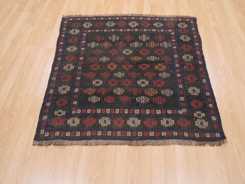 Kilim Blue Square Flat Woven 39 X 41  Area Rug 100-110646 Image 1
